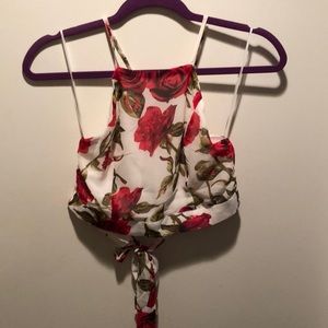 Floral crop top, new with tags